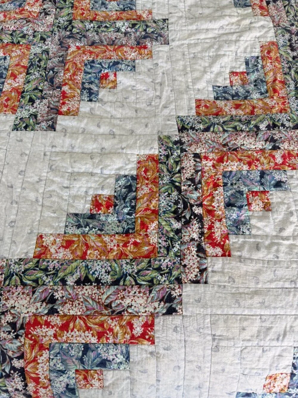 Early 90's Russian Handmade Quilt and Pillows